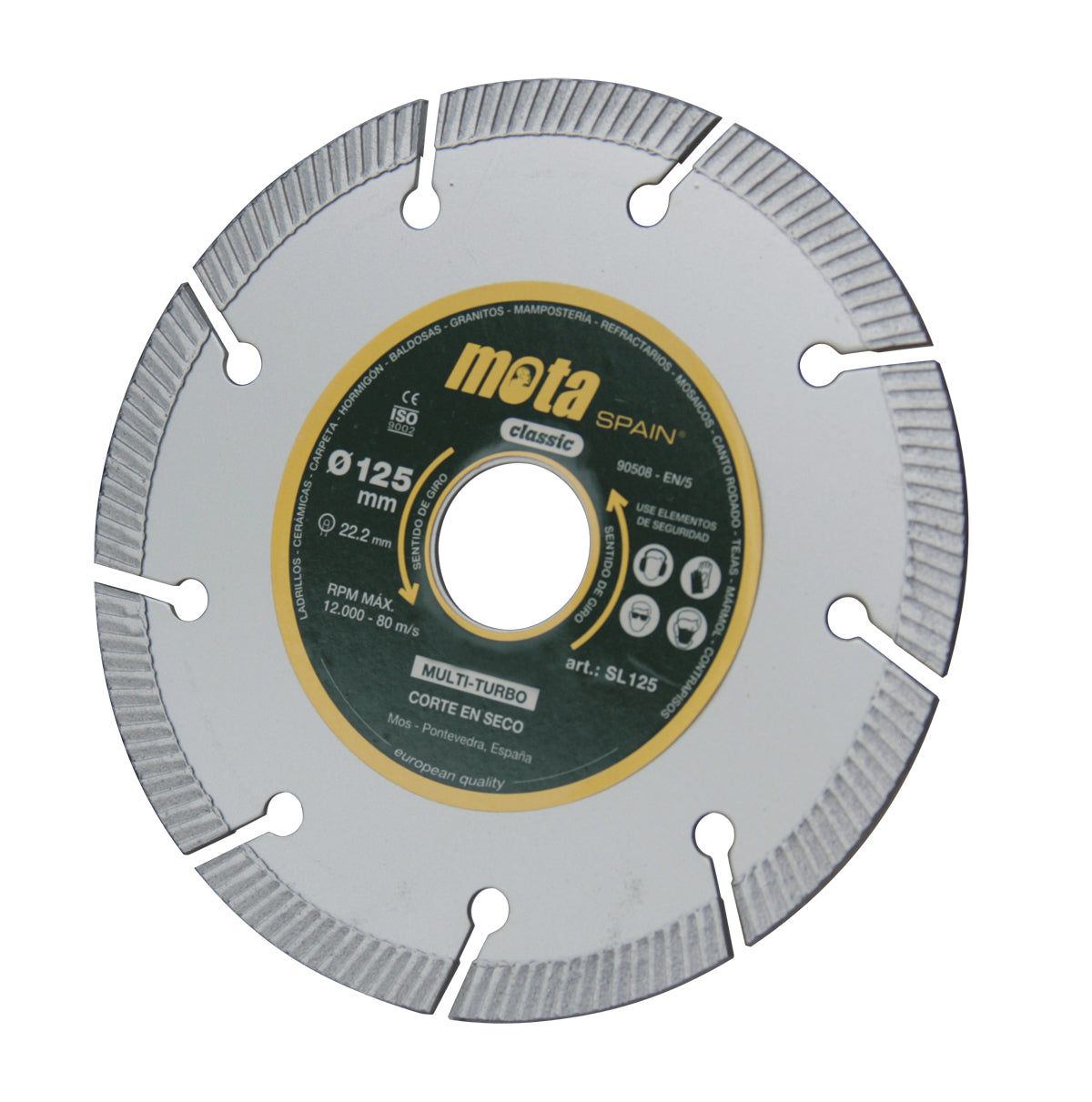 Multiturbo Dry Cut Wheel 125mm SL125