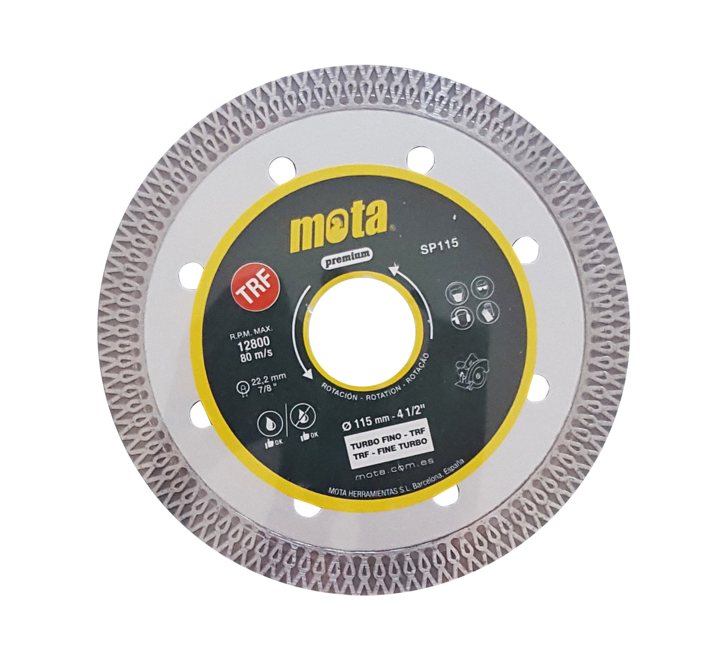 Turbo Fine Wet and Dry Cutting 115mm SP115