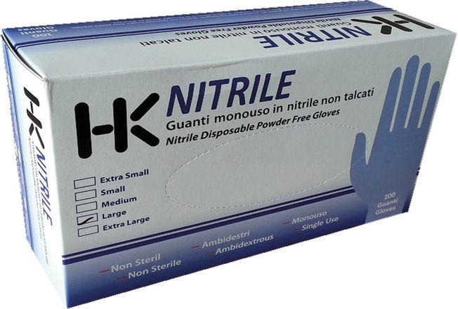 DISPOSABLE NITRILE GLOVES BLUE GU151