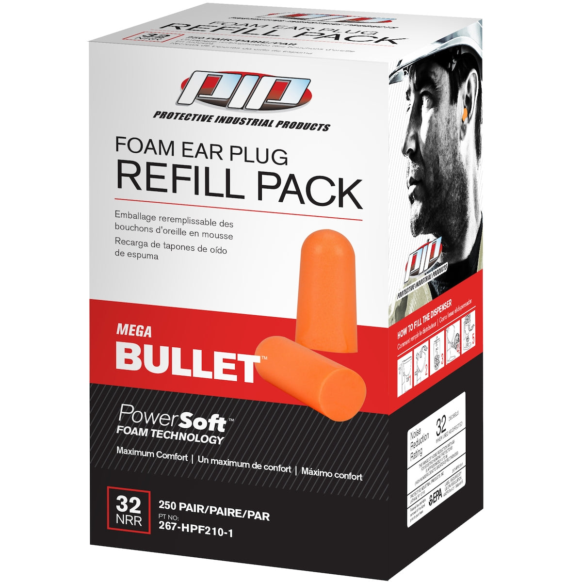 Ear Plugs Inserts Mega Bullet 267-HPF210