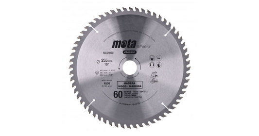 Carbide Tipped Saw Blades 255 (60 teeth for wood) SC2560